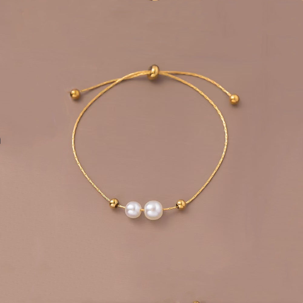 High-grade Pearl Female Korean Simple Personalized Stylish Bracelets