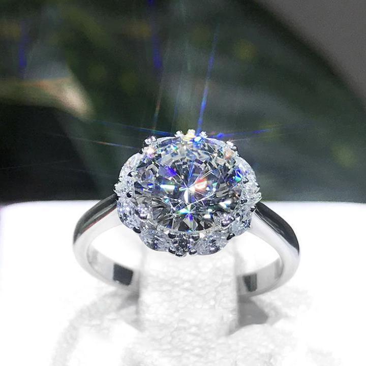 Big Diamond Super Large Flash Gem Rings