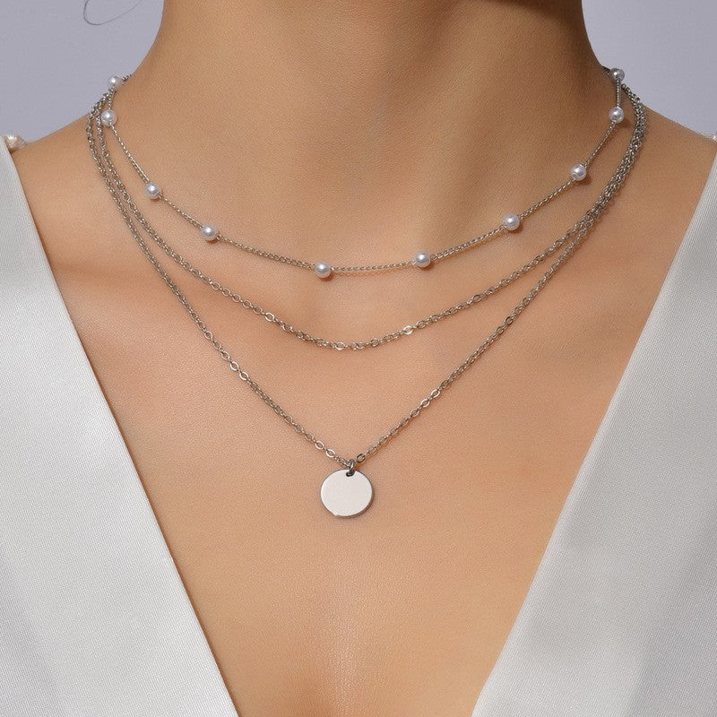Women's Chain Simple Temperamental Cold Style Round Alloy Necklace