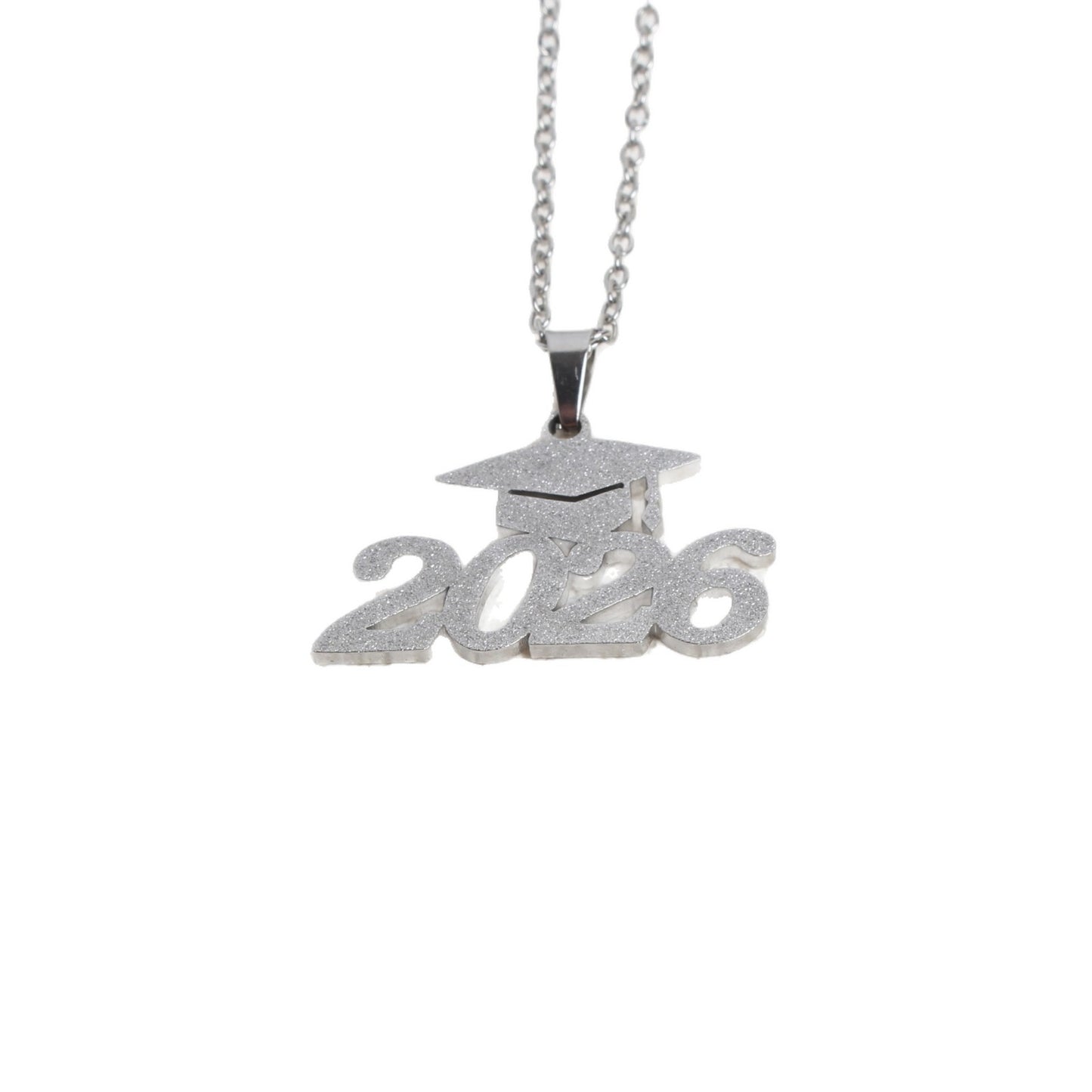 Creative Graduation Commemorative Gift Stainless Steel Frosted Dr. Jin Necklace