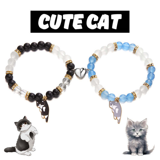 Beaded Cat Cute Two-piece Kitten Love Bracelets