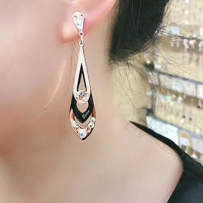 Women's Diamond Fashionable High Sense Affordable Luxury Fashion Refined Earrings