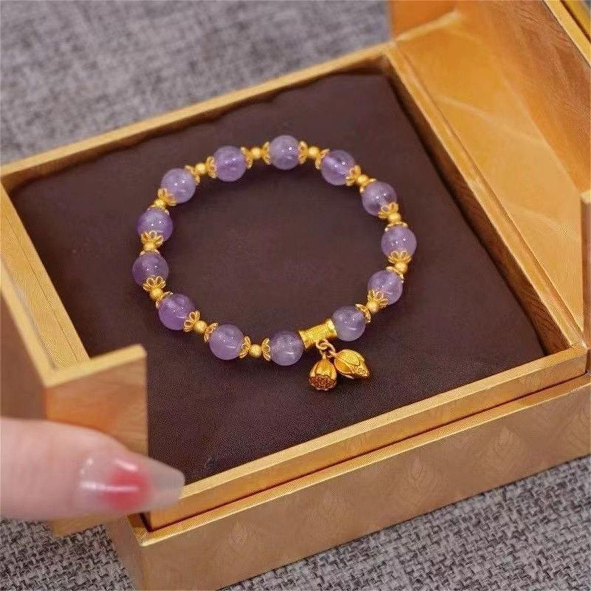 Women's Imitation Yu Elastic String Light Luxury High-grade Lotus Seedpod For Bracelet