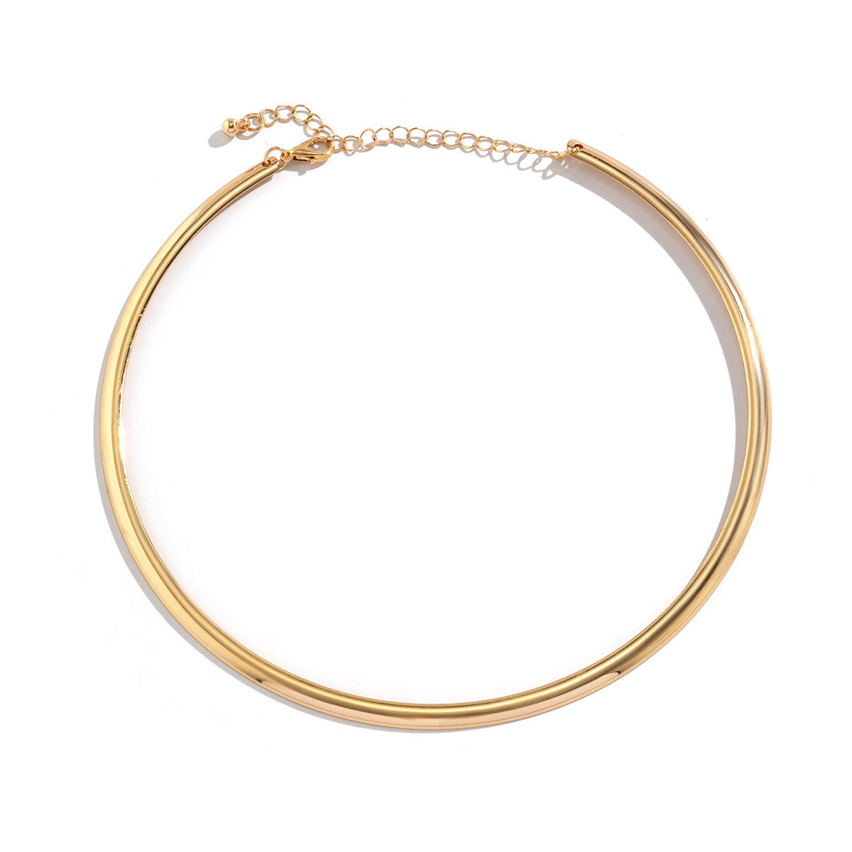 Niche Personalized Cold Style Collar Punk Metal Glossy Surface Necklace