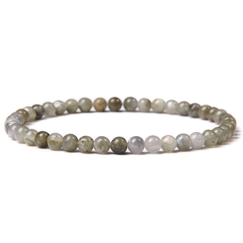 Crystal Agate Round Beads Aquamarine Tourmaline Yellow Tower Energy Beaded Bracelets