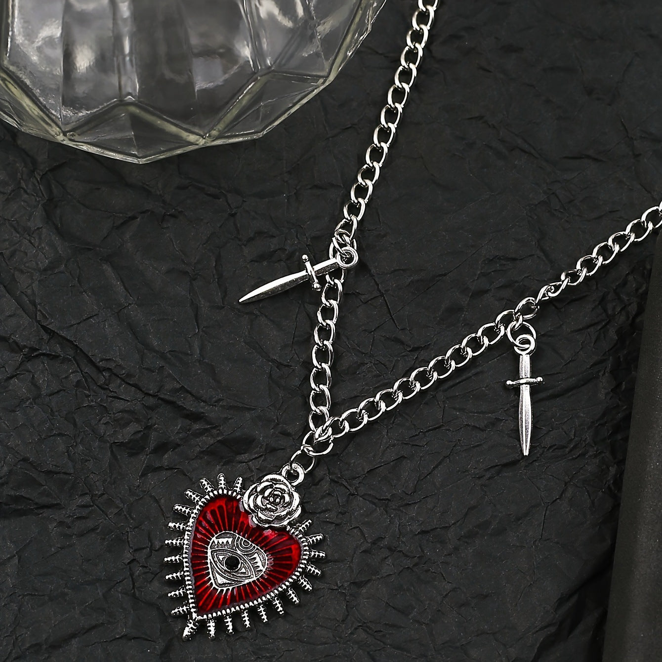 Punk Star Bone Saturn Halo Hipster With Personality Necklace