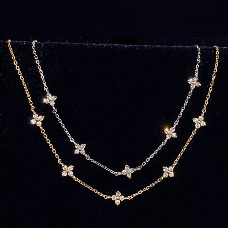 Sier Starry Female Simple Zircon Light Bracelets