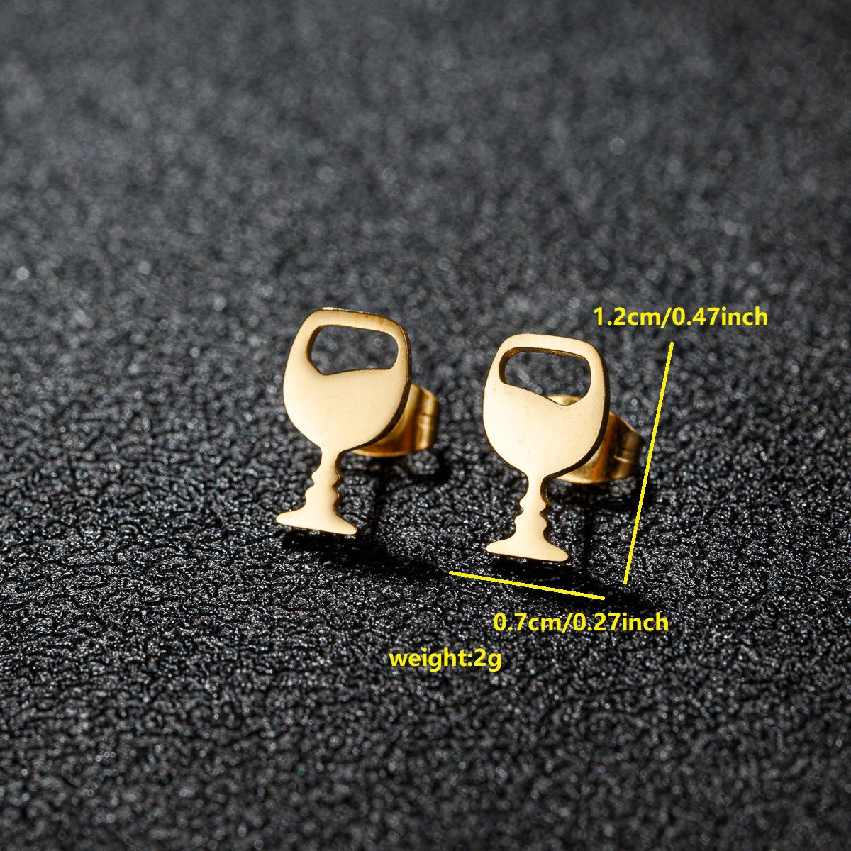 Small Animal Cat Plaid Bird Ear Geometry Stud Earrings