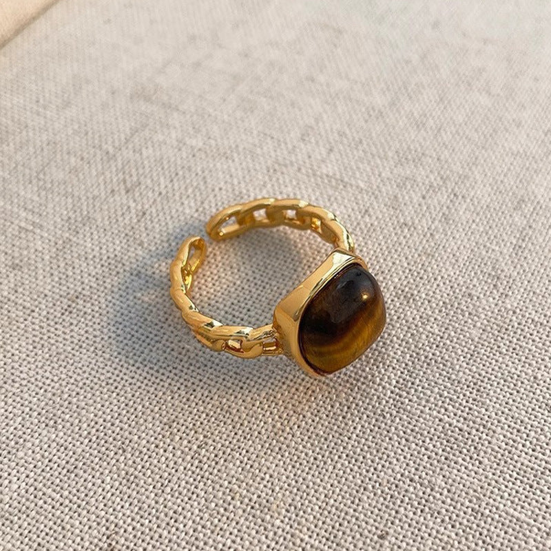 Open Retro Temperamental Minority Design Index Rings