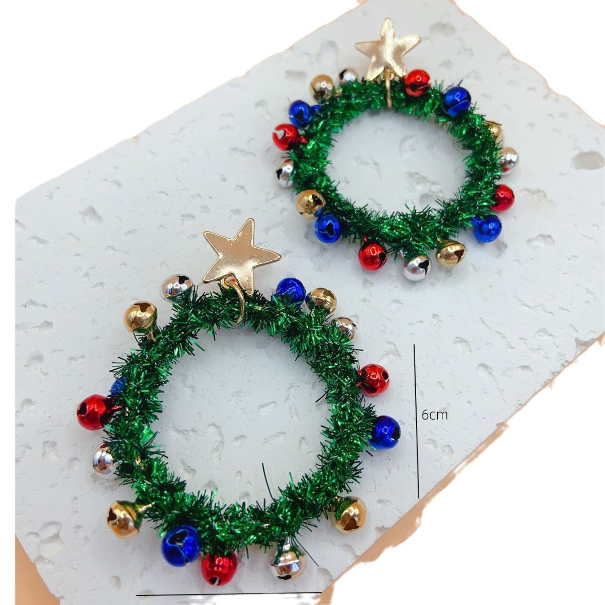 Women's Creative Christmas Fashion Colorful Tree High Sense Earrings