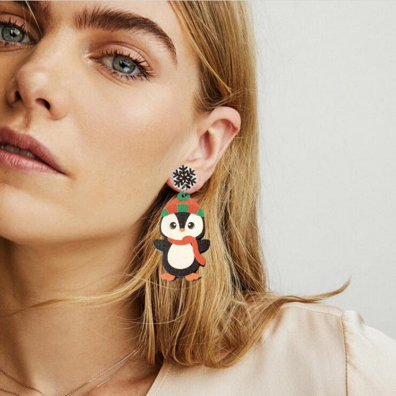 Santa Claus Snowman Elk Goblin Elf Earrings