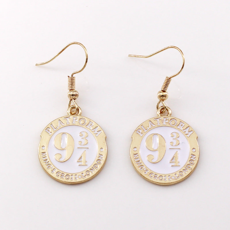 Series Horror Funny Alternative Black Cat Alloy Earrings