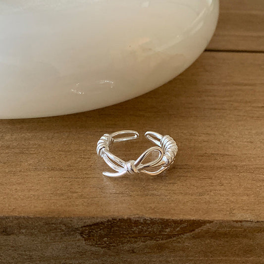 Line Winding Bow Female Niche Design Personality Fashion Earrings