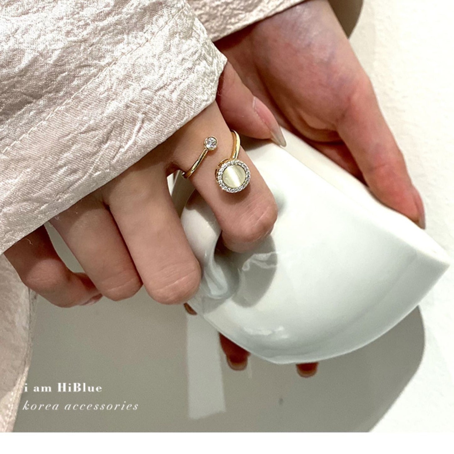 Clavicle Chain Micro Inlaid Zircon Round Rings