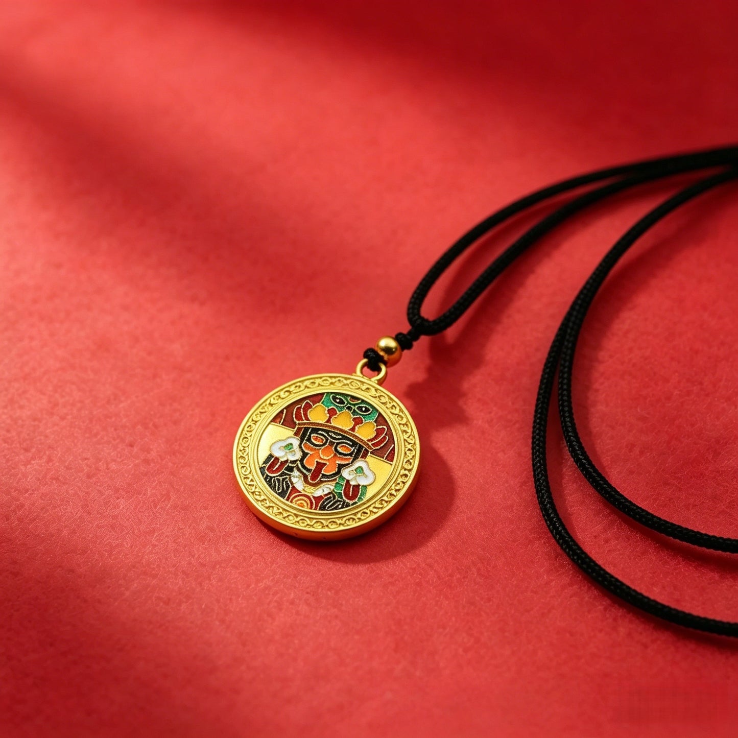 Longevity Lock Safety Hollow Bell Braid Rope Fu Female Golden Necklace