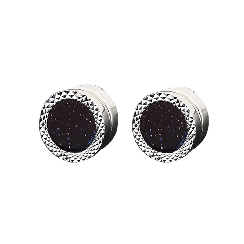 Men's Personality Black Agate High-grade Temperament Not Easy Earrings