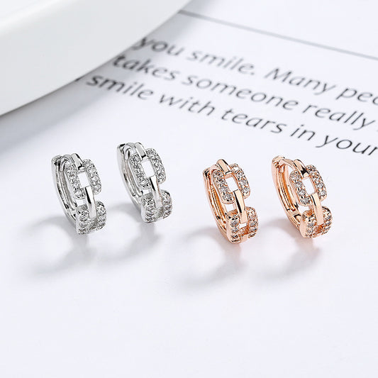 Women's Summer With Diamonds Trendy Simplicity Sleeping No Need To Take Ear Buckle