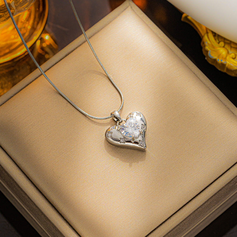 With Hearts Love Micro Fashion Personality Heart-shaped Necklace