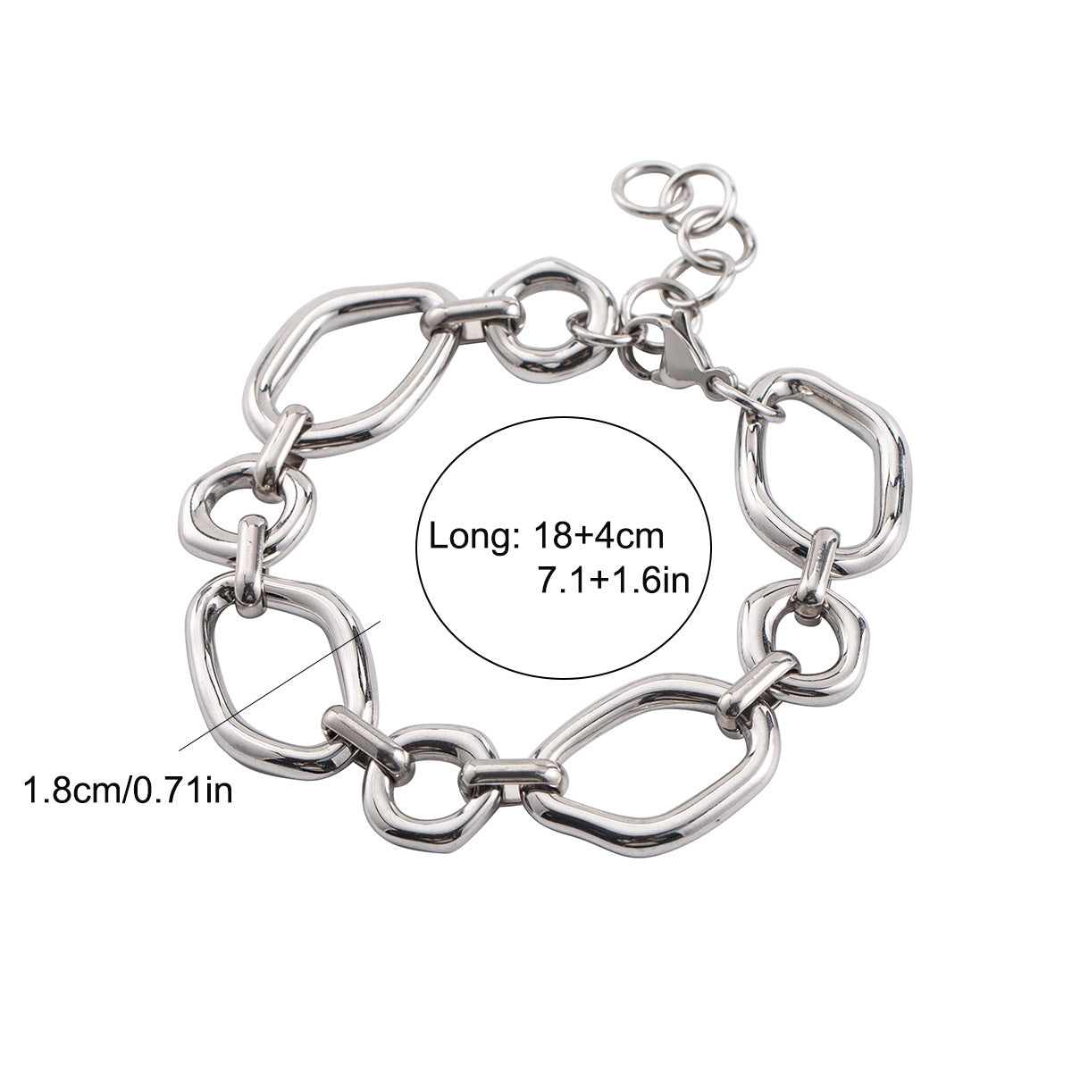 Women's & Men's Luxury Exaggerated Metallic Titanium Steel Irregular Lava Geometric Bracelet