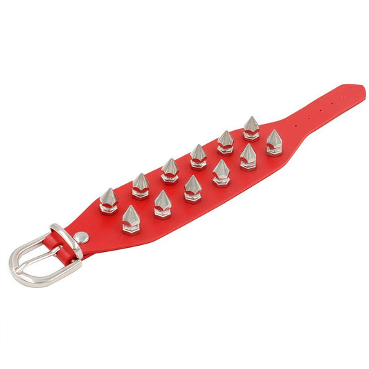 Protection Leather Fashion Street Shooting Punk Spike Rivet Exaggerated Bracelets