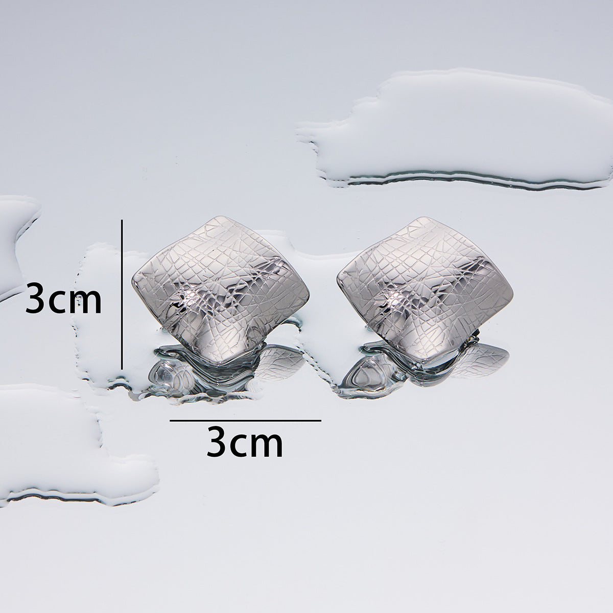 Women's Fashion Exaggerated Titanium Steel Ear High Sense Design Electroplating Stud Earrings
