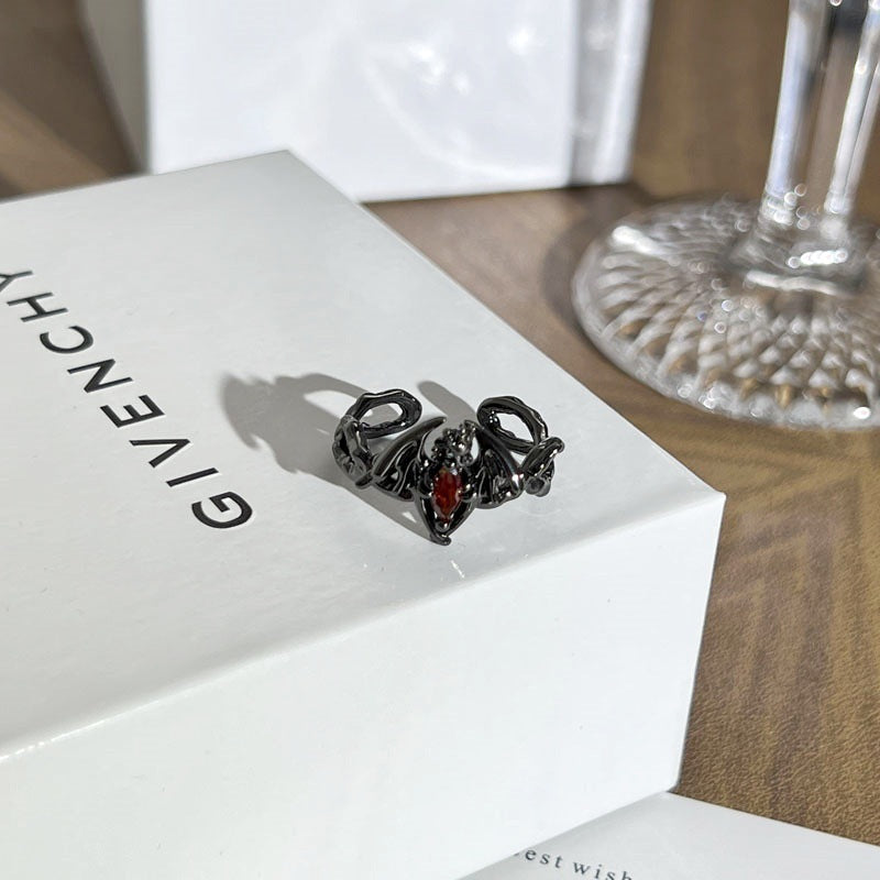 Gothic Style Cross Open-end Personality Sweet Cool Hot Butterfly Dark Ring