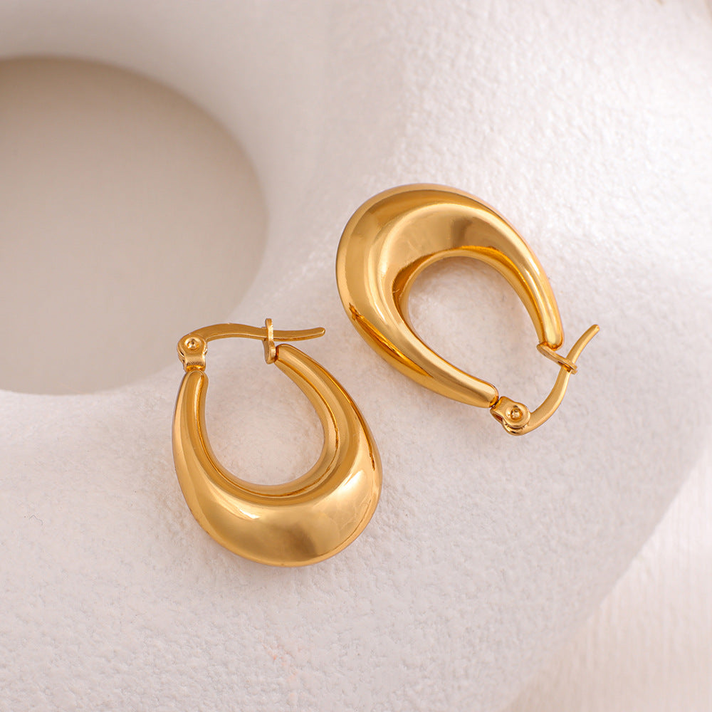 Women's Shaped Tube Style Light Luxury Fashion Simple Luxurious Earrings