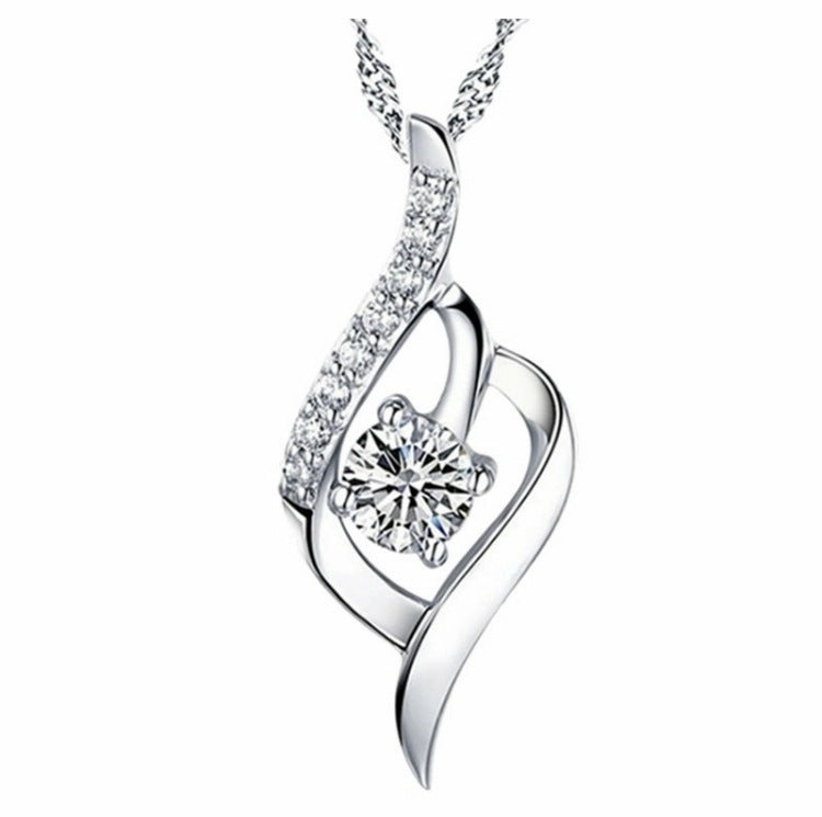 Imitation Moissanite Female Clavicle Chain Gift Necklaces