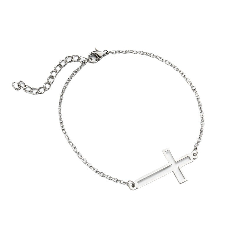 Simple Personality Cross Fashion Retro Compass Bracelets