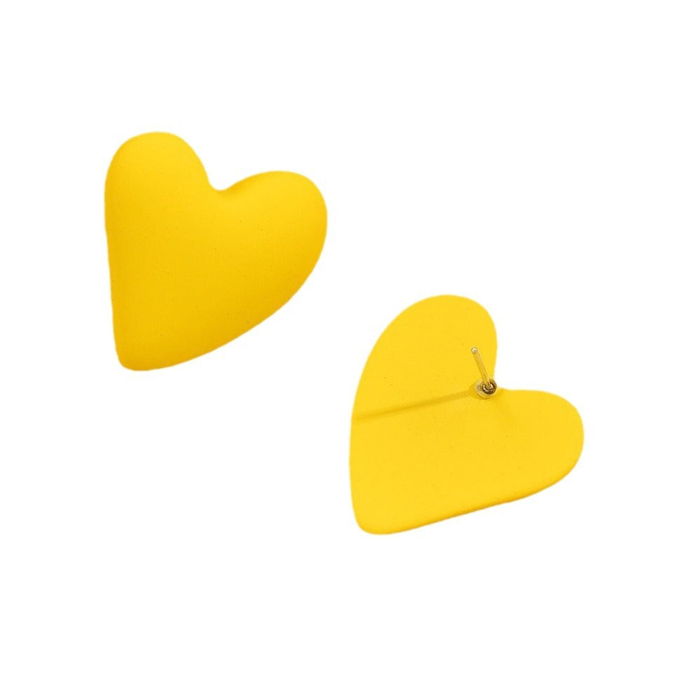 Color Small Love Valentine's Day Simple Fashion Acrylic Earrings