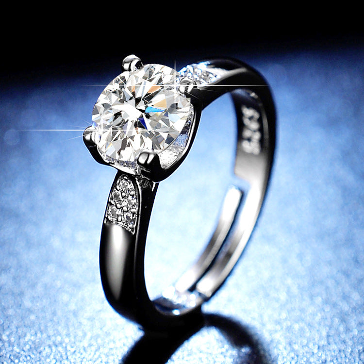 Women's Moissanite More Than Karat Imitation Diamond Rings