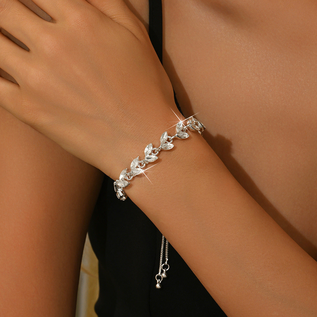 Claw Chain Geometric Full Diamond Rhinestone Simple Bracelets