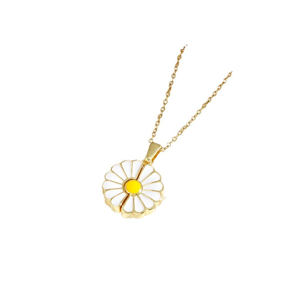 Little Daisy Titanium Steel Ladies Can Open Creative Close Clavicle Necklaces