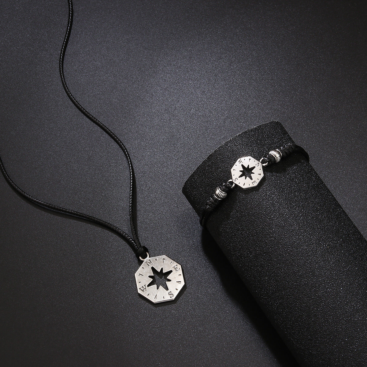 Lettering Five-pointed Star Personality Handmade Woven Pattern Carrying Bracelet