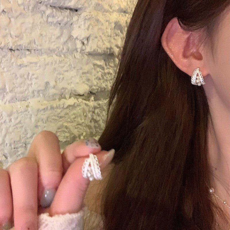 Fabulous Pearl Series Style Fairy Fashion Butterfly Square Rings
