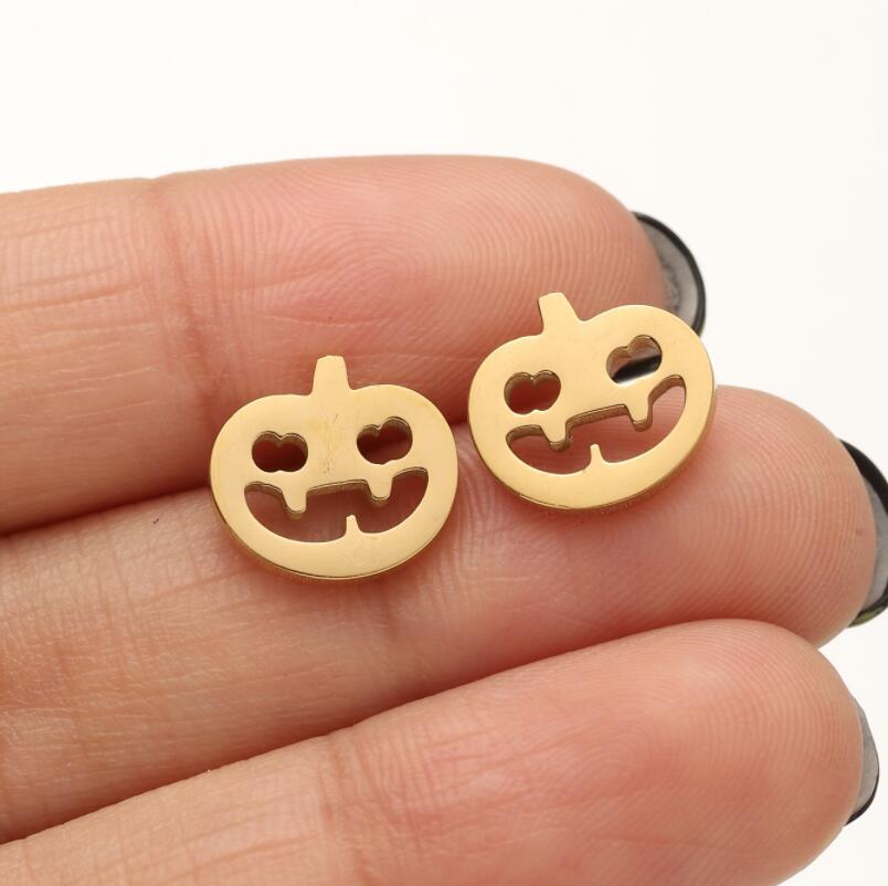 Women's & Men's Halloween Ghost Head Hollow Pumpkin Skull Earrings