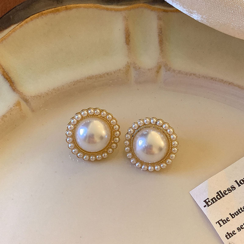 Live Broadcast High Sense Temperamental Pearl Earrings