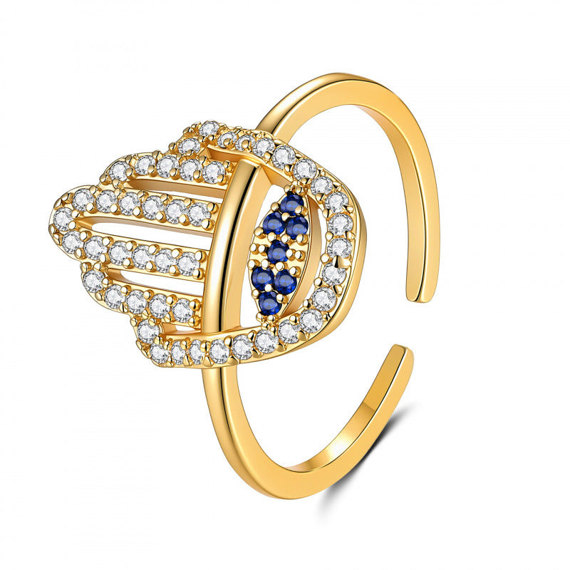 Eye Open Fashion Personality Hip Hop Ring