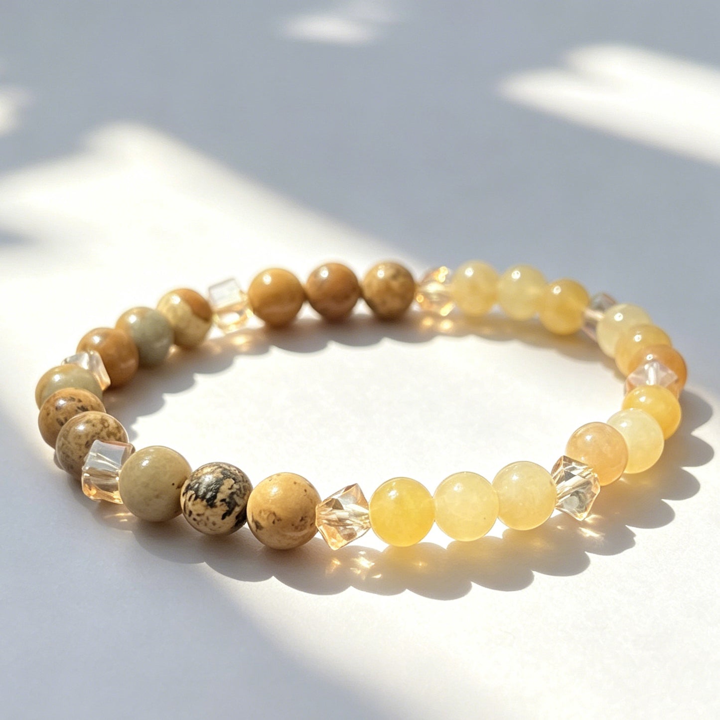 Basket Phosphorus Gray Green Tigereye Pine Matching Twin Bracelet