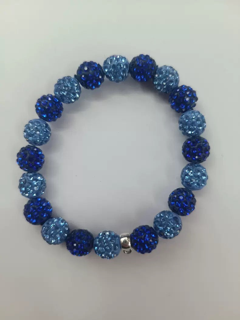 Polymer Clay Rhinestone Ball Filament Hip Bracelet