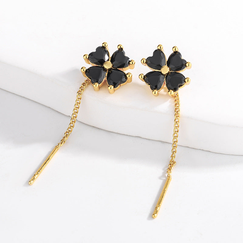 Classy Face Chain Elegant Fashion Long Earrings