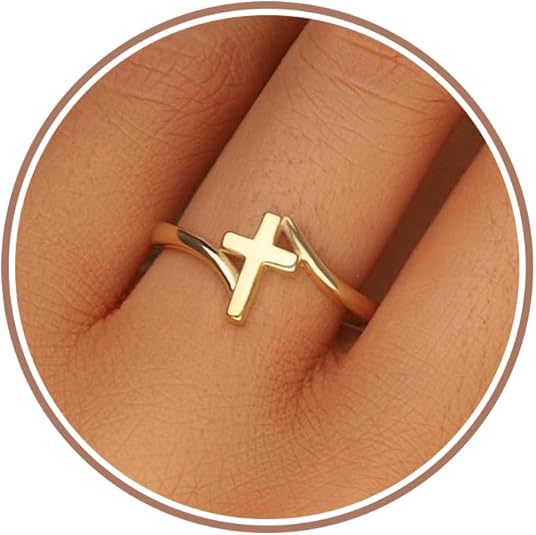 Cross Fashion Simple Everyday Joker Casual Style Decoration Female Rings