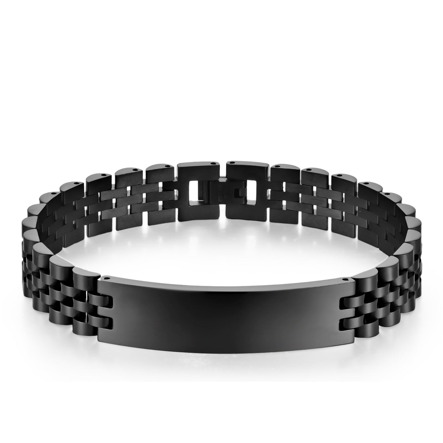 Women's & Men's Beads Fashion Couple Curved Titanium Steel Strap Can Bracelets