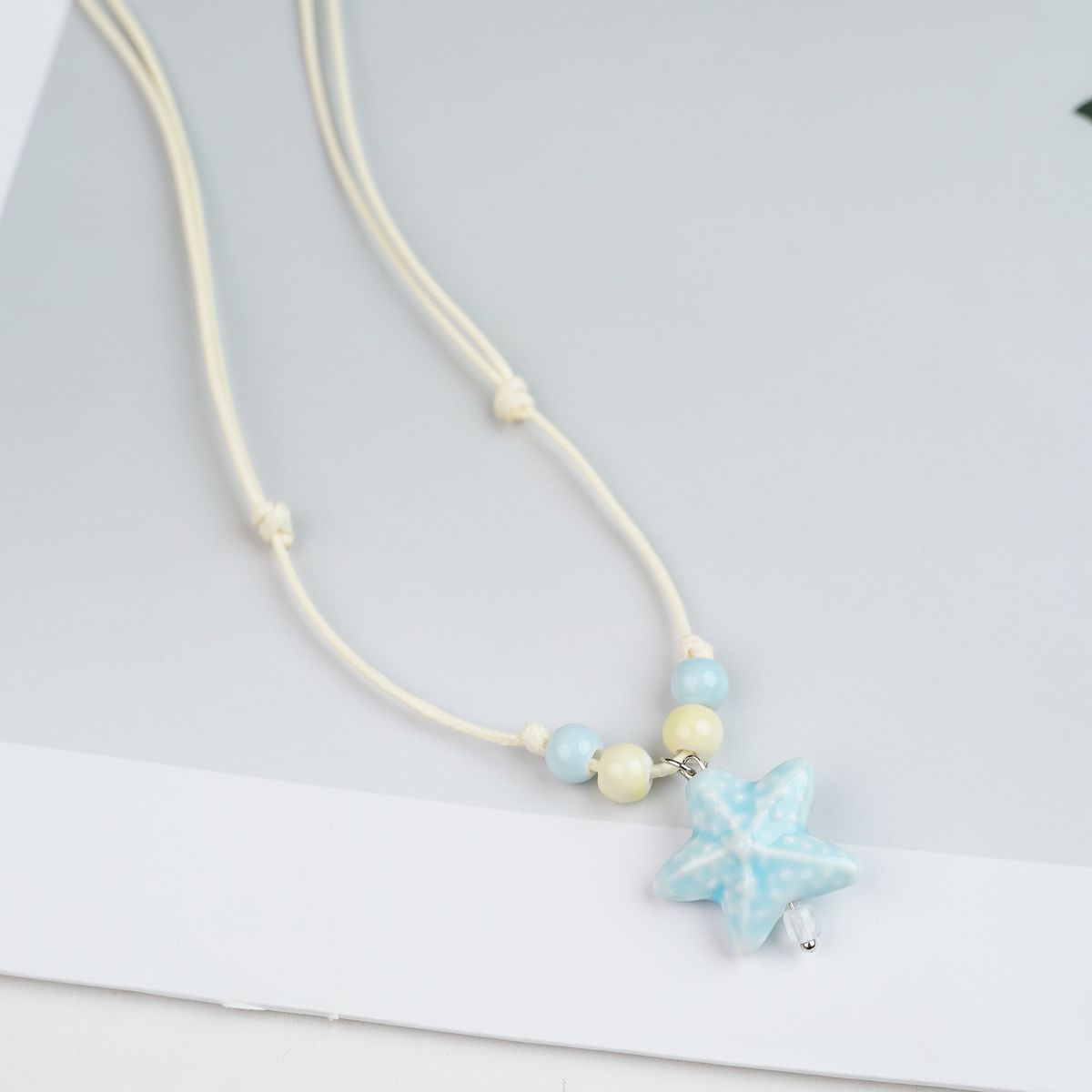 Women's Ceramic Ocean Series Colorful Beaded High Sense Clavicle Necklaces