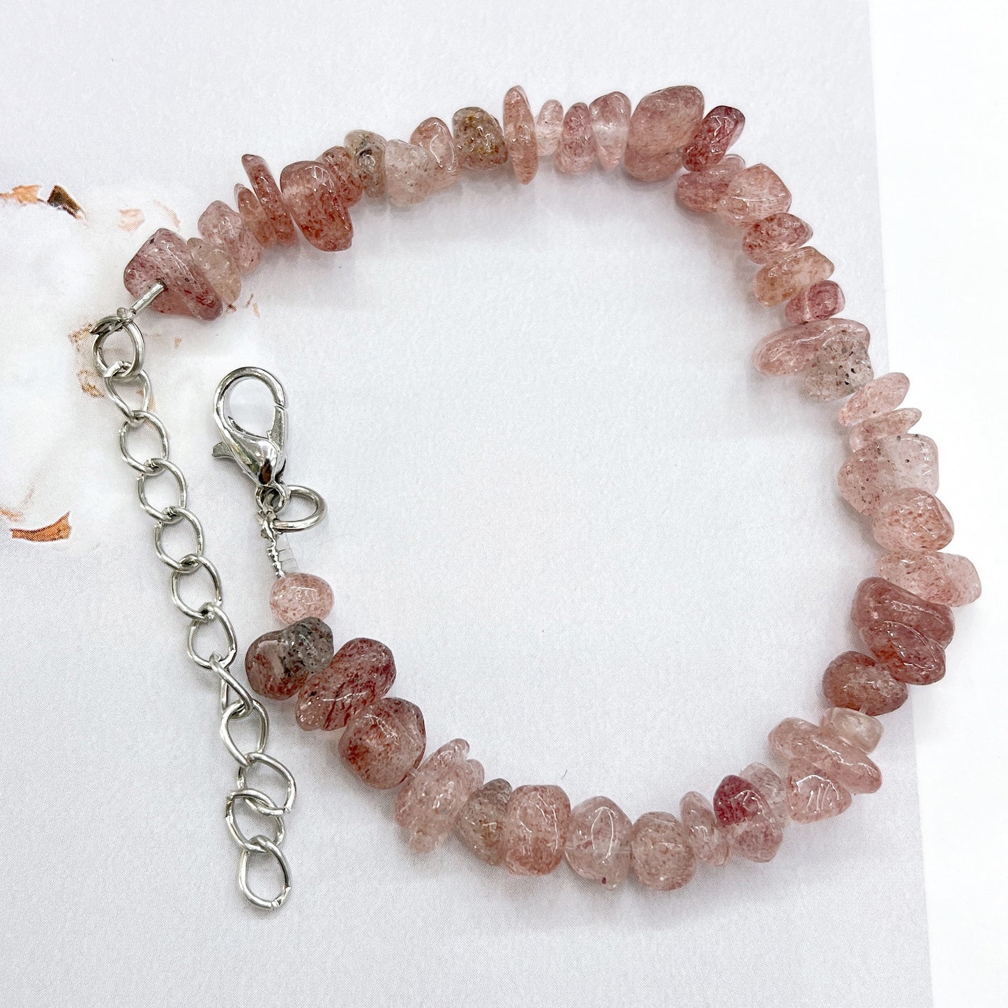 Natural Crystal Agate Gravel Irregular Stone Lobster Bracelet