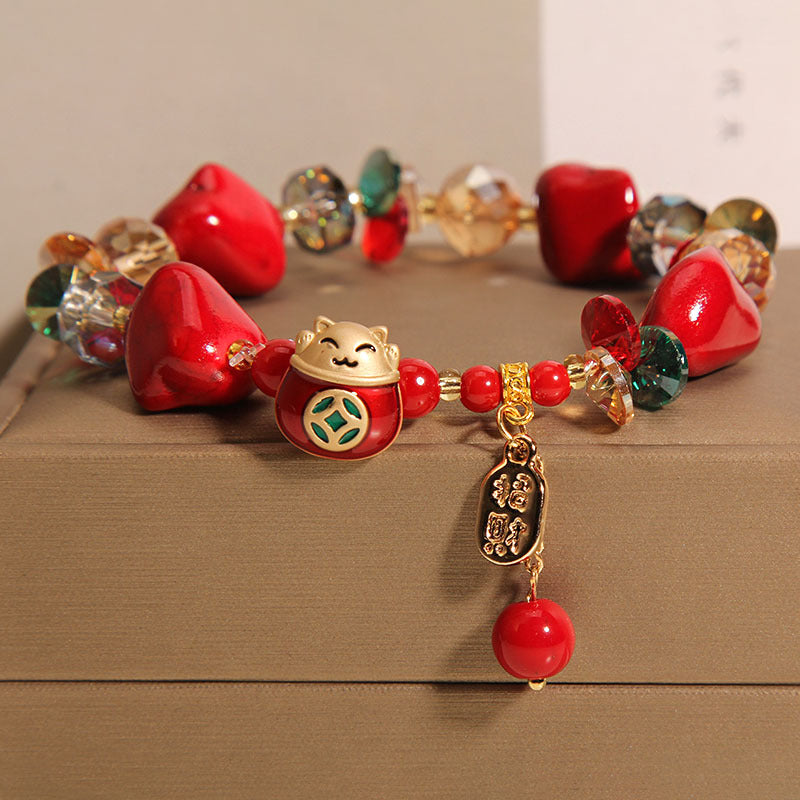 Kitten Female Design Life Red Girlfriends Bracelets