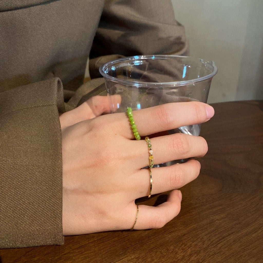 Cold Style Simple Suit Combination Female Opening Adjustable Index Finger Ring