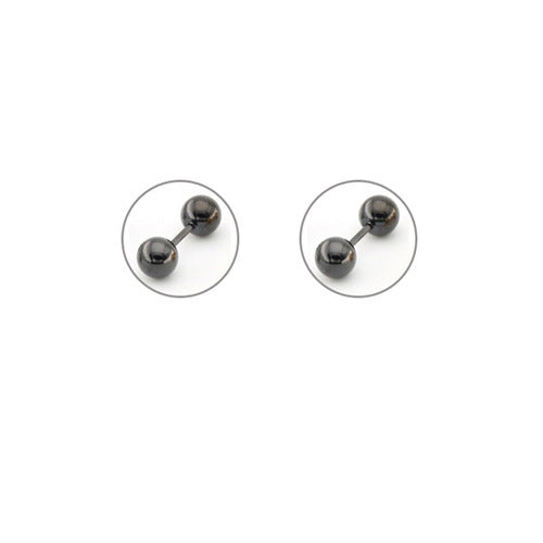 Men's Twist Dumbbell Ball Cartilage Ear Bone Pin Titanium Steel Golden Earrings