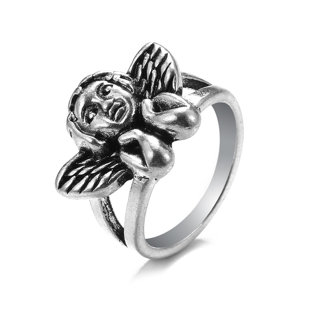 Knuckle Female Personality Rose Skull Spider Rings