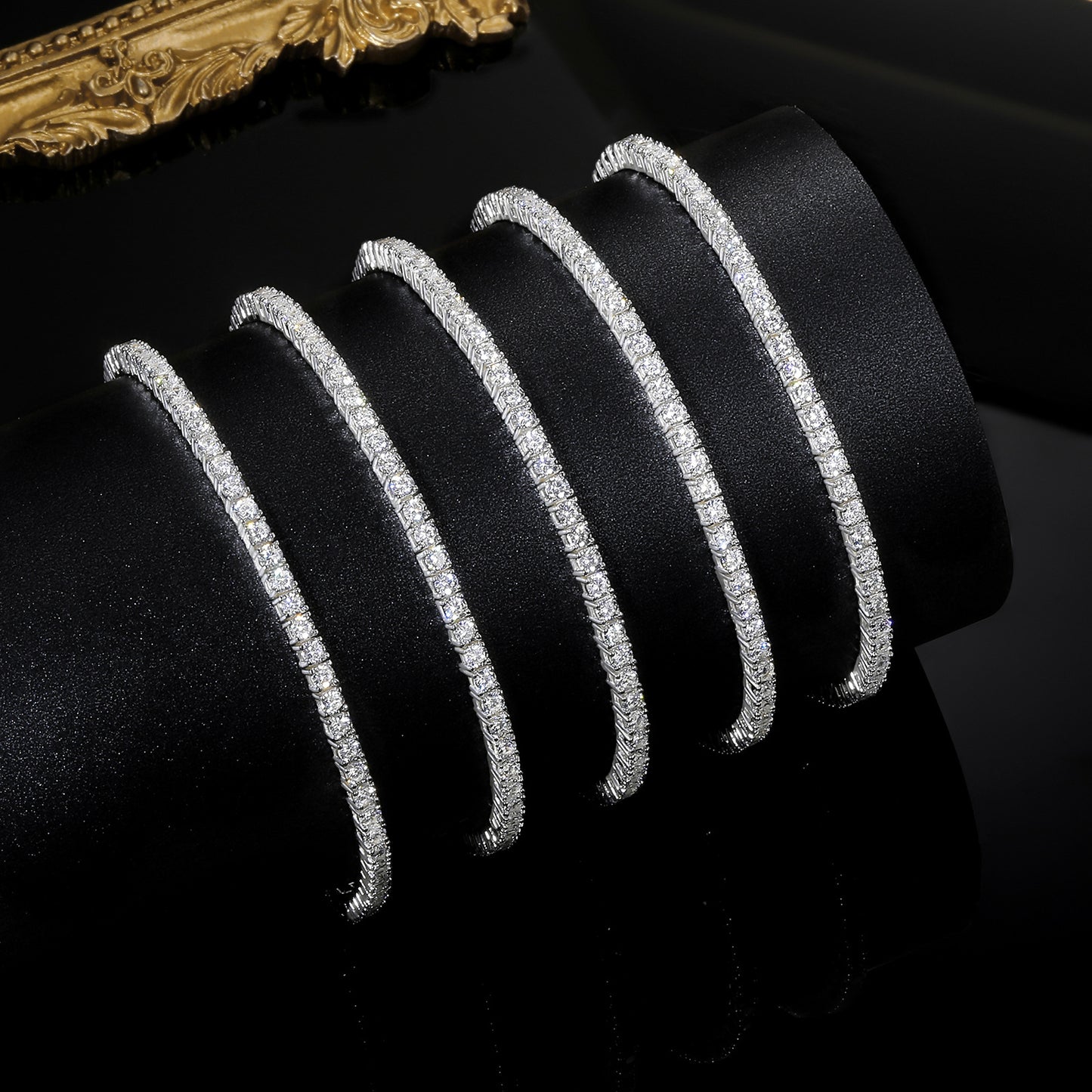 Inlaid Zircon Bright Sier Full Diamond Bracelets